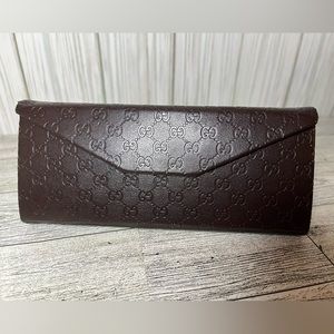NWOT - Gucci Brown Hard Shell Eyeglasses Case